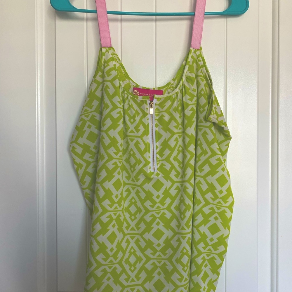 size large green & pink tank
